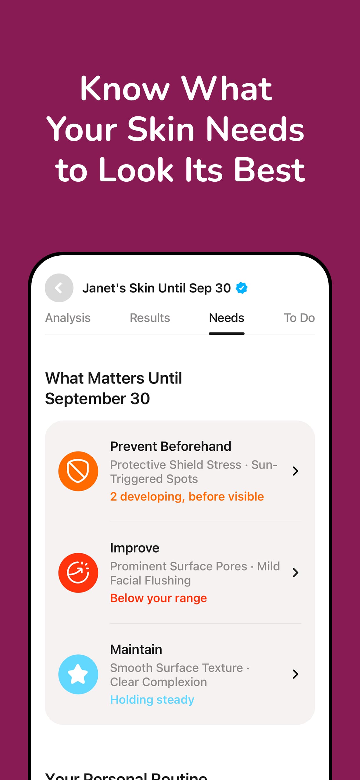 Know what your skin needs to look its best
